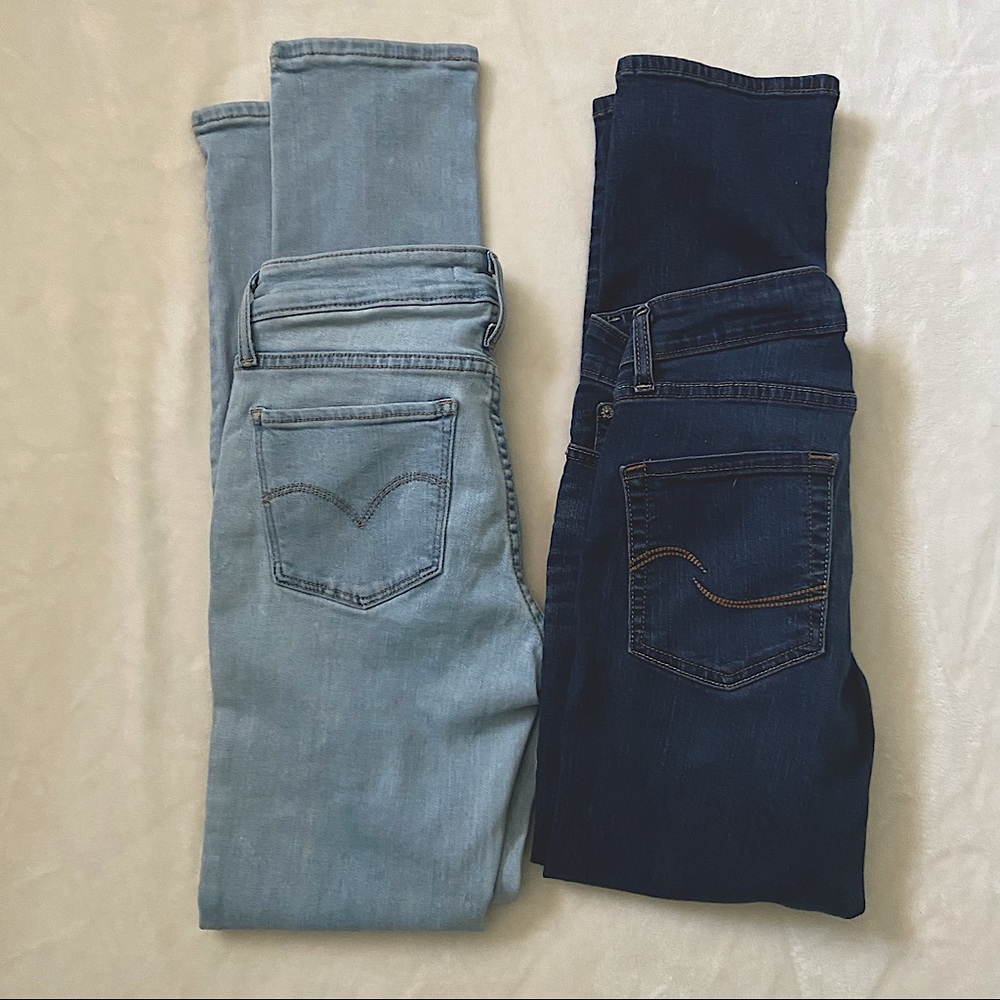 :::SOLD::;Levi's Jeans Women's Bundle Sz 27 Pale/dark 712 Slim Denim / Moder